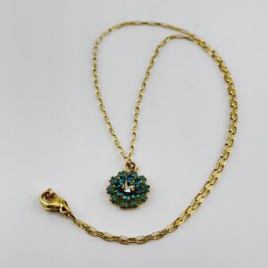 Mint and Teal Swarovski Crystal Pendants