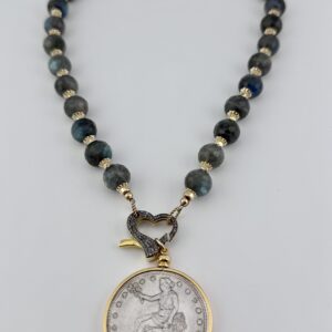Trade Dollar Blue Flash Necklace