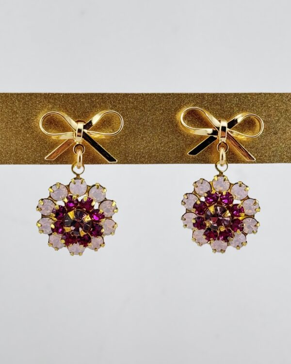 Cherry Blossom Bow Earrings - Image 2
