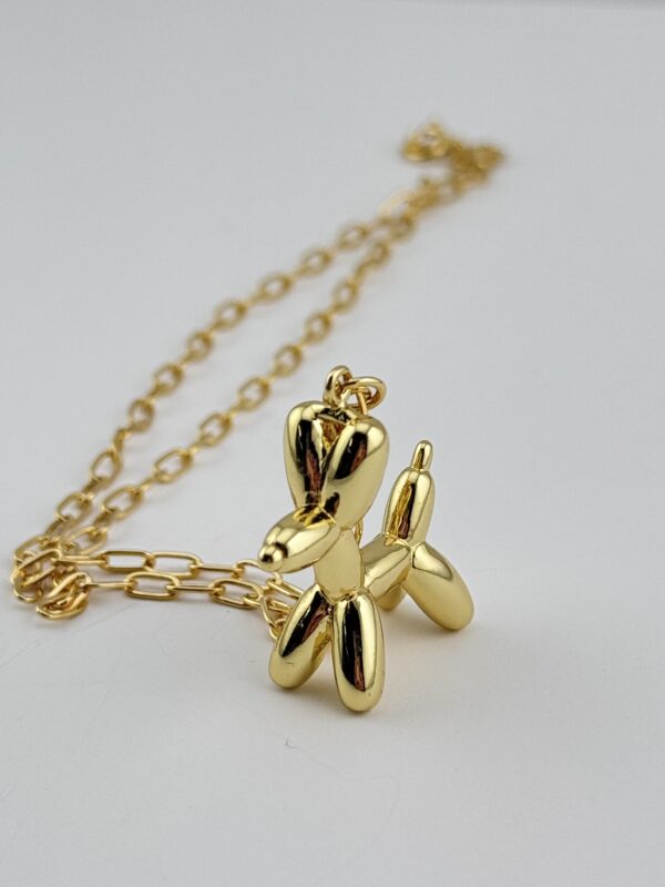 Balloon Dog Link Chain Necklace - Image 2