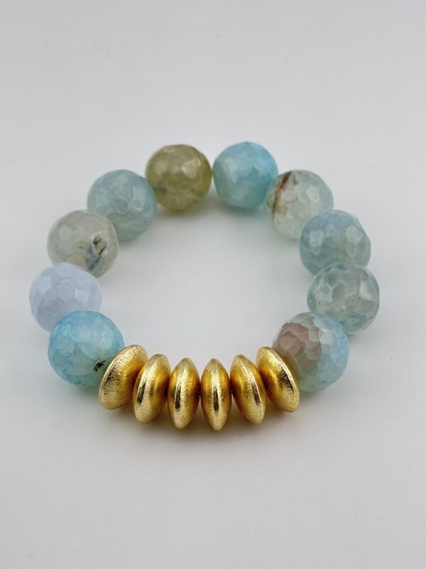 Blue Fire Crackle Agate Bracelet - Image 3