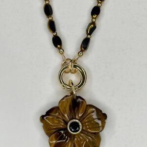Genuine Stone Flower Necklace