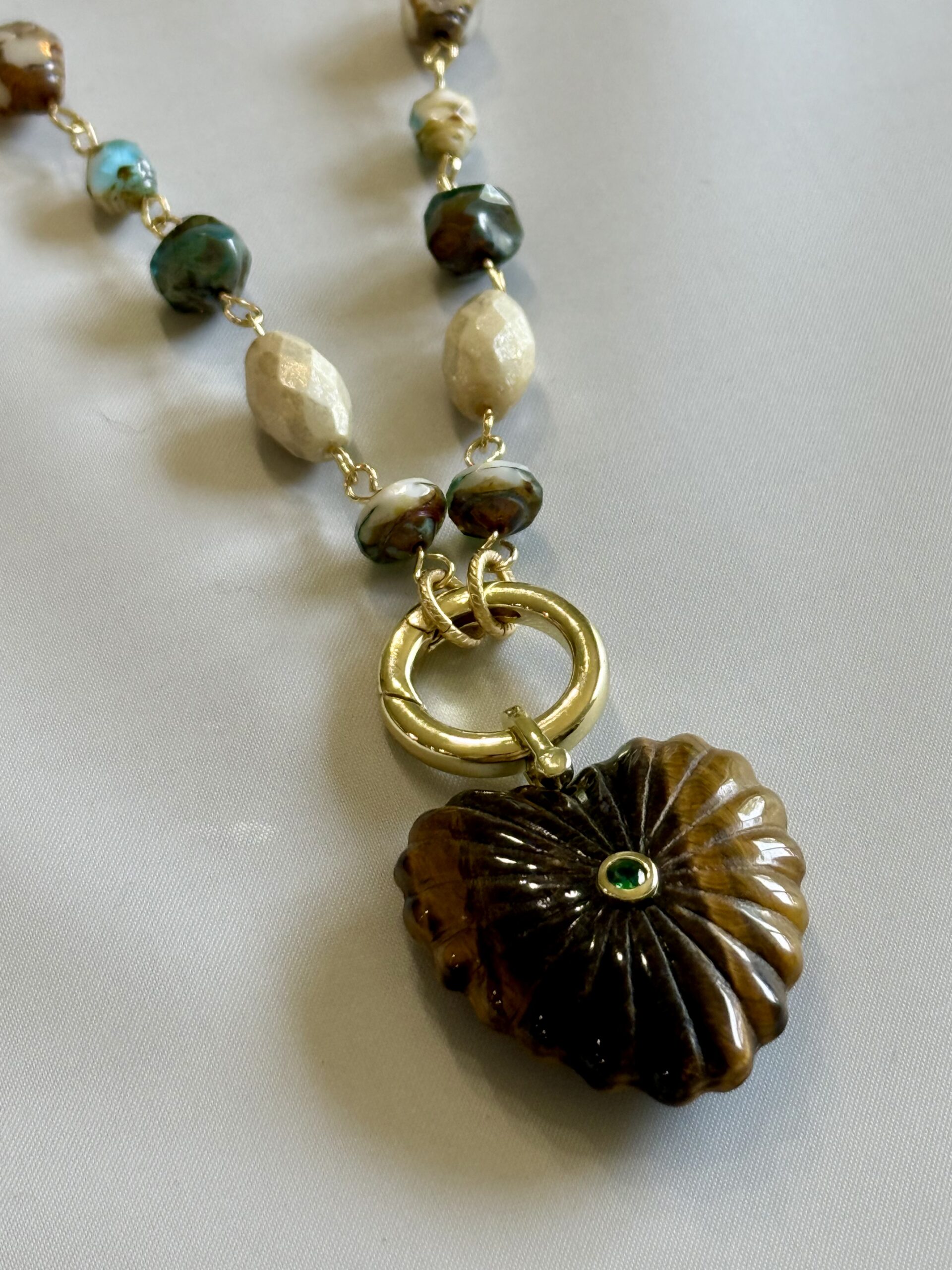 Tiger Eye Heart Necklace - Image 2