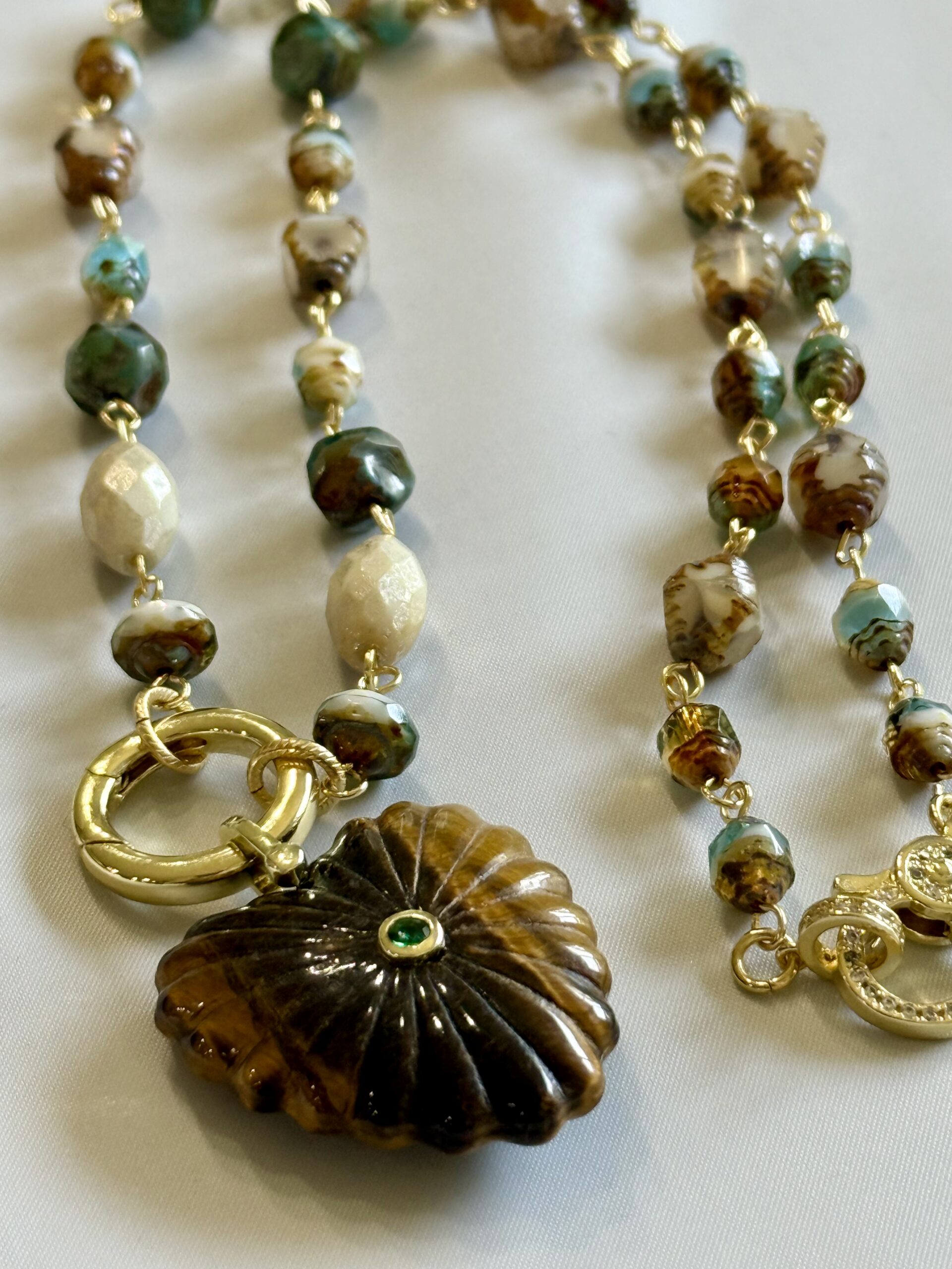 Tiger Eye Heart Necklace - Image 4