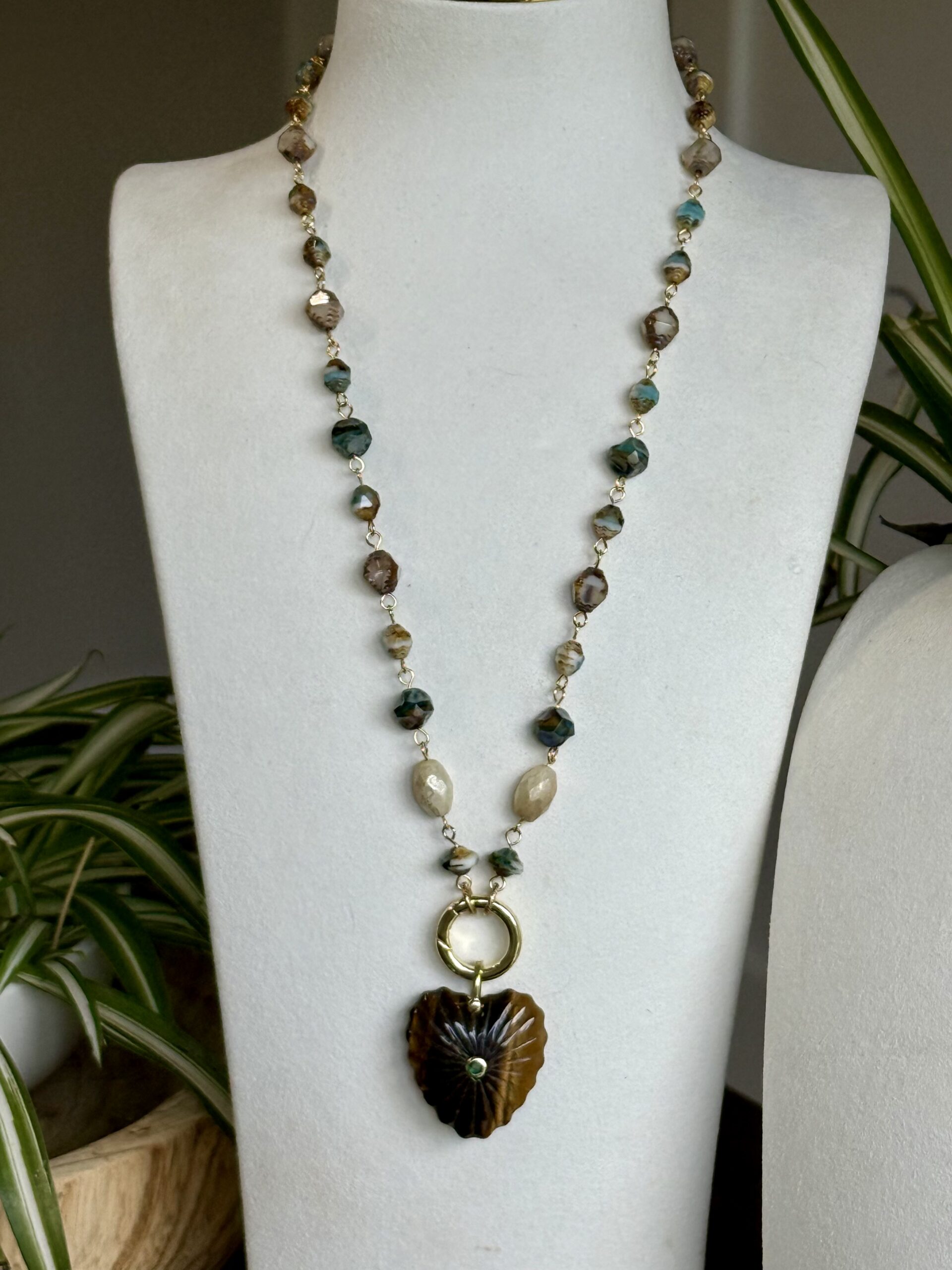 Tiger Eye Heart Necklace - Image 5