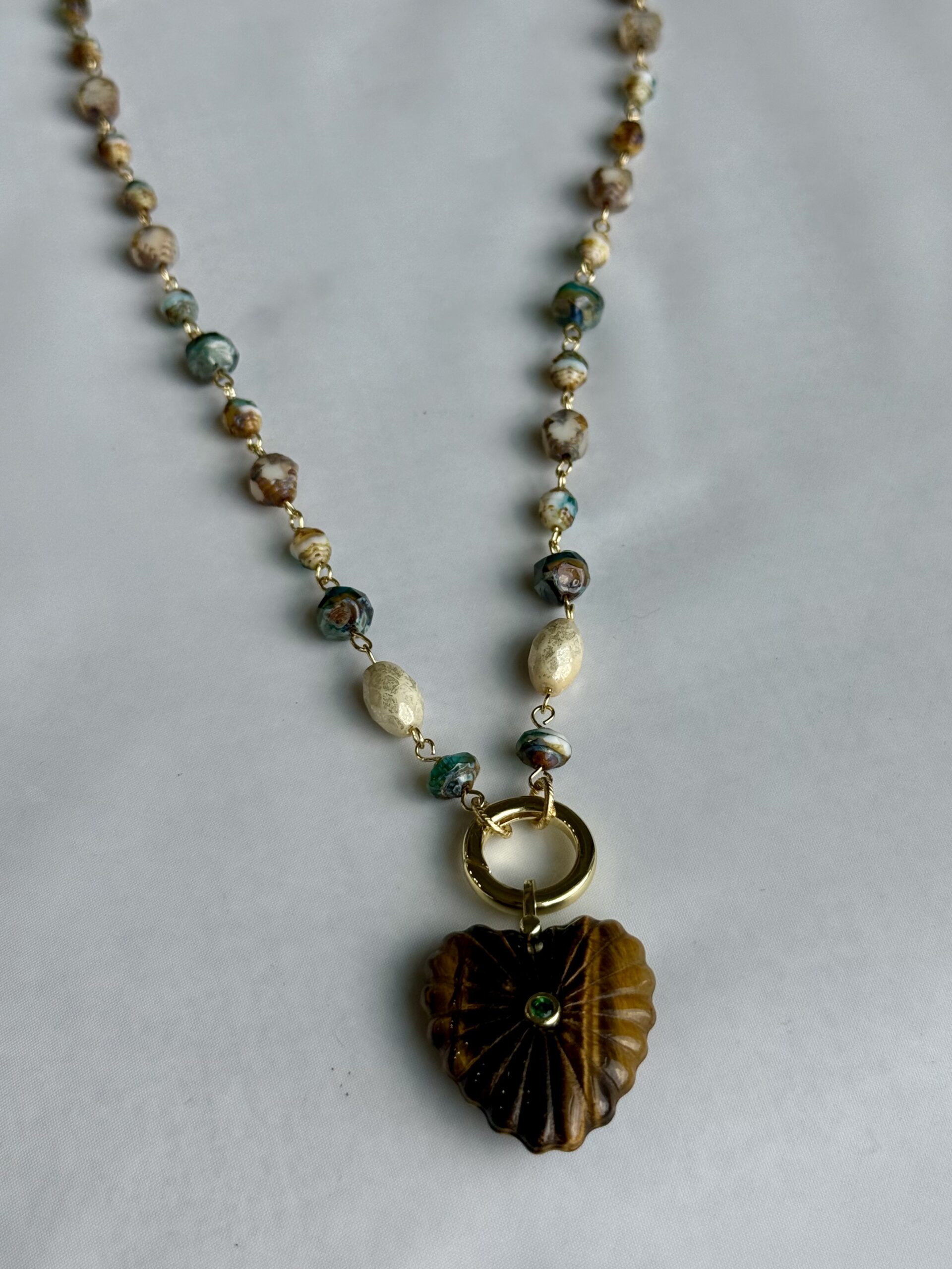 Tiger Eye Heart Necklace - Image 6