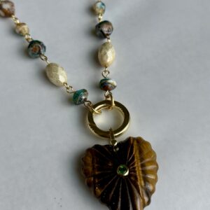 Tiger Eye Heart Necklace