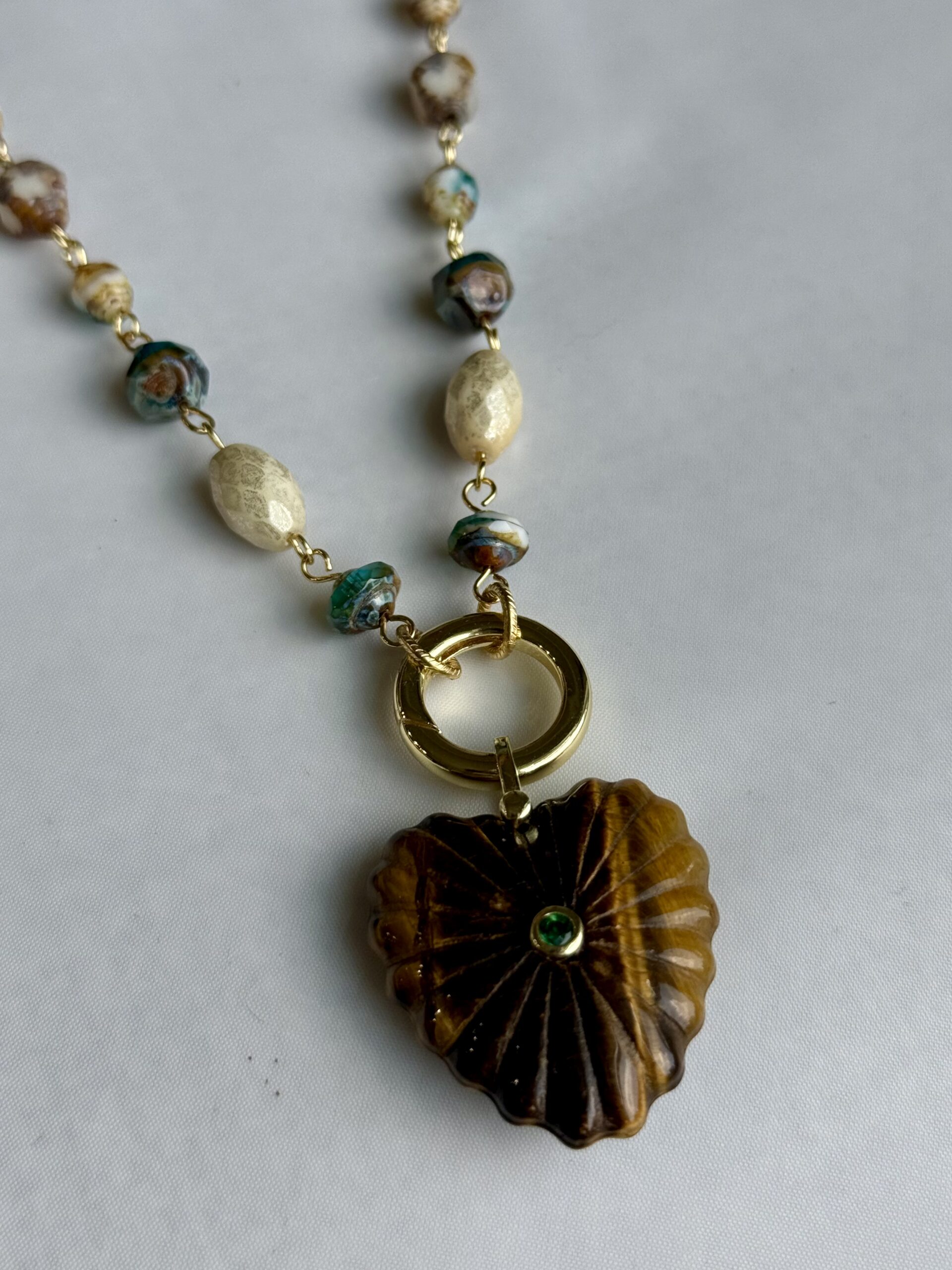 Tiger Eye Heart Necklace