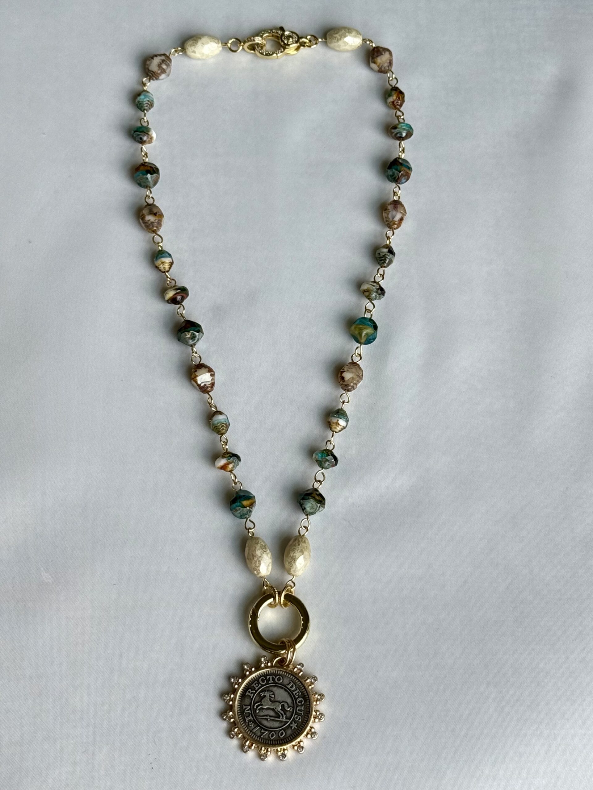 Equestrian Coin Rosary Necklace - Image 4