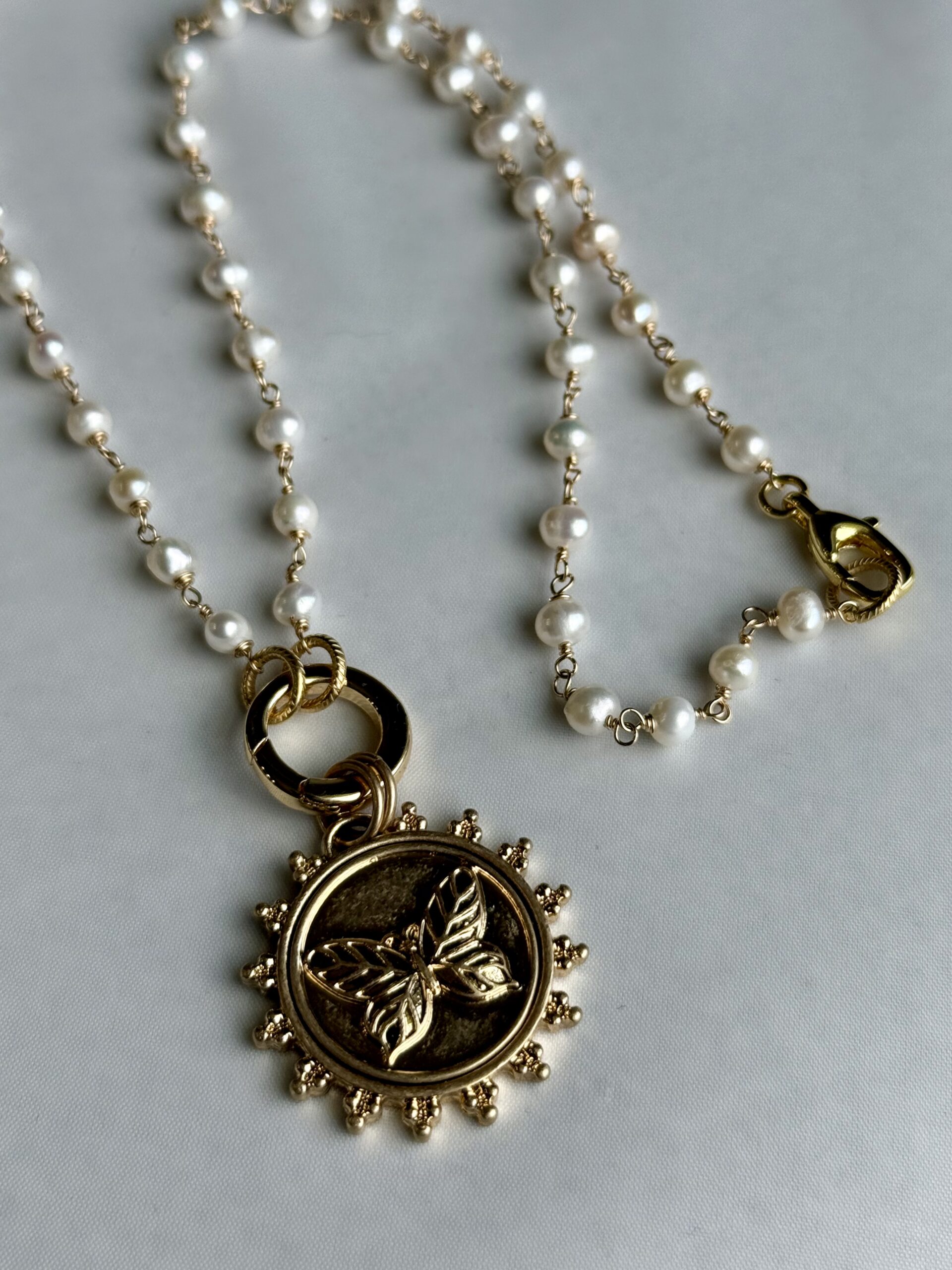 Butterfly Pearl Necklace