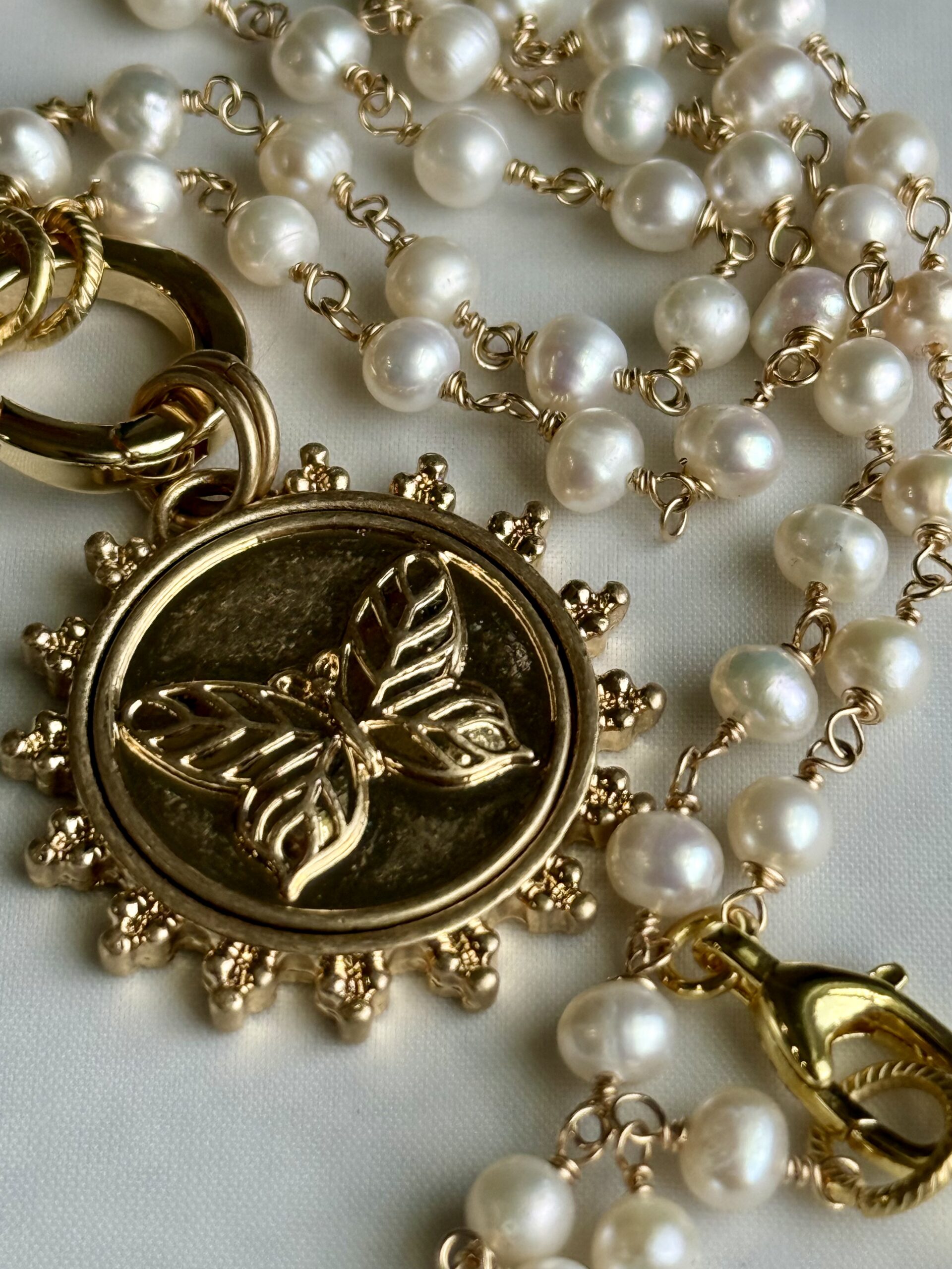 Butterfly Pearl Necklace - Image 5