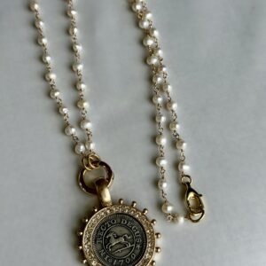 Equestrian Pearl Necklace
