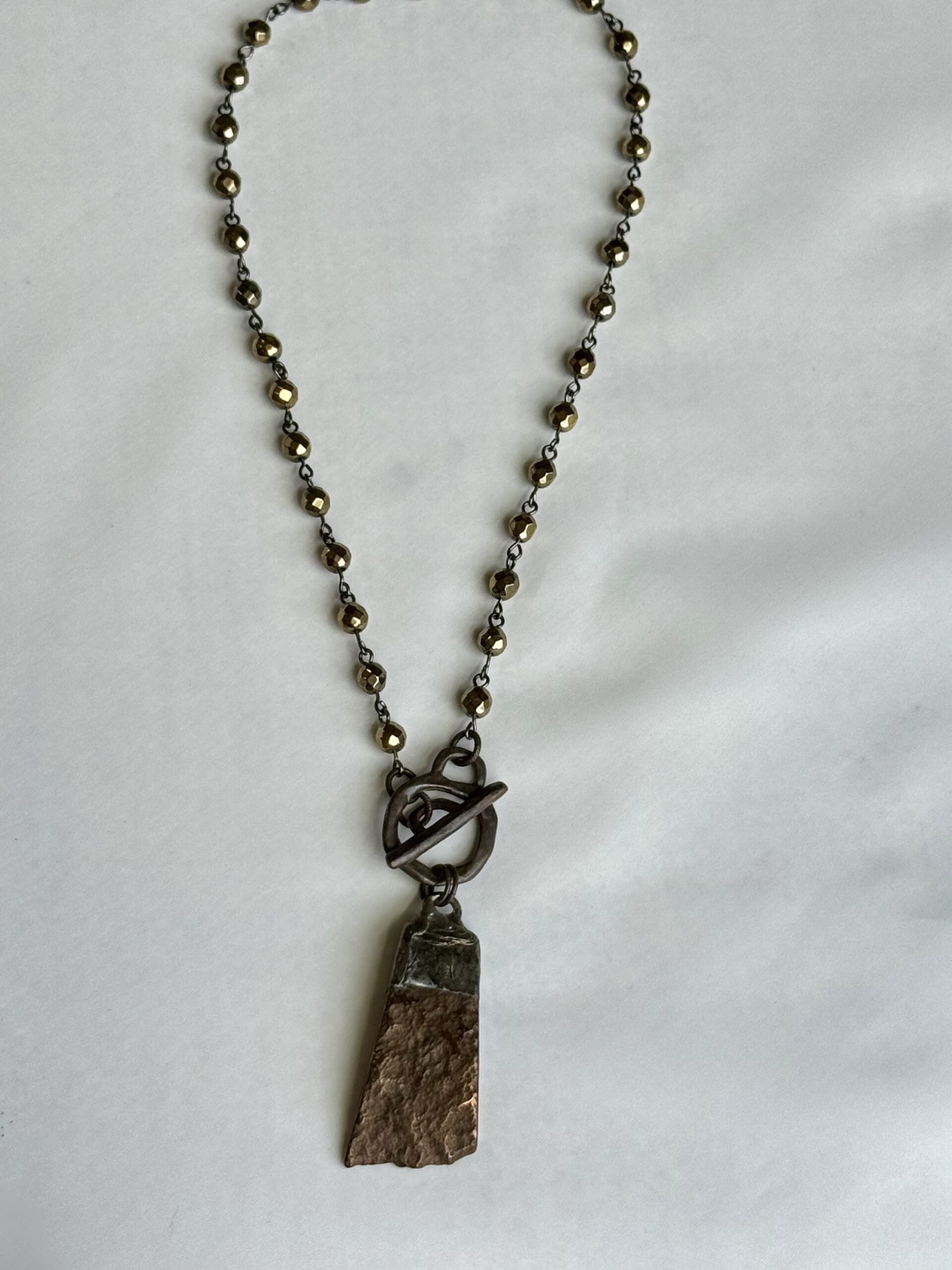 Rustic Hematite Soldered Pendant Necklace - Image 3