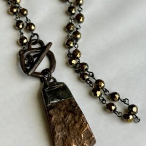 Rustic Hematite Soldered Pendant Necklace