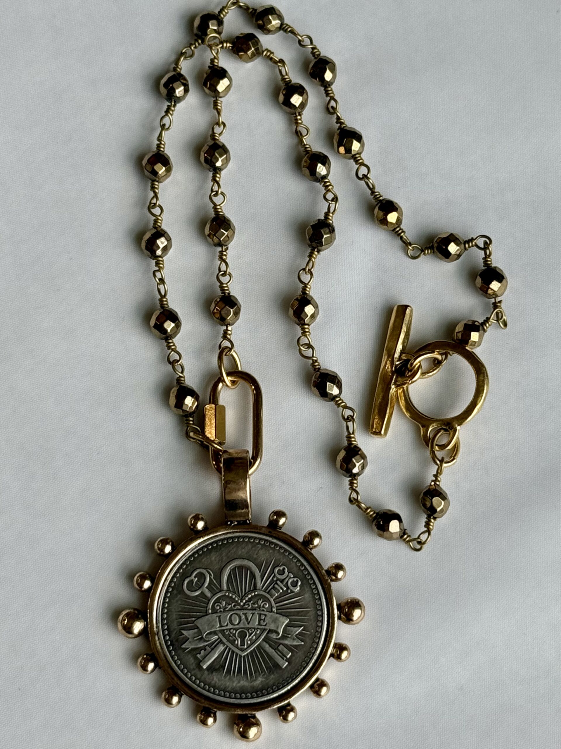 Sacred Heart Coin Necklace - Image 2