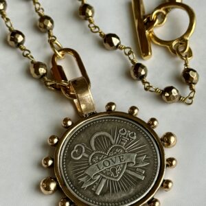 Sacred Heart Coin Necklace
