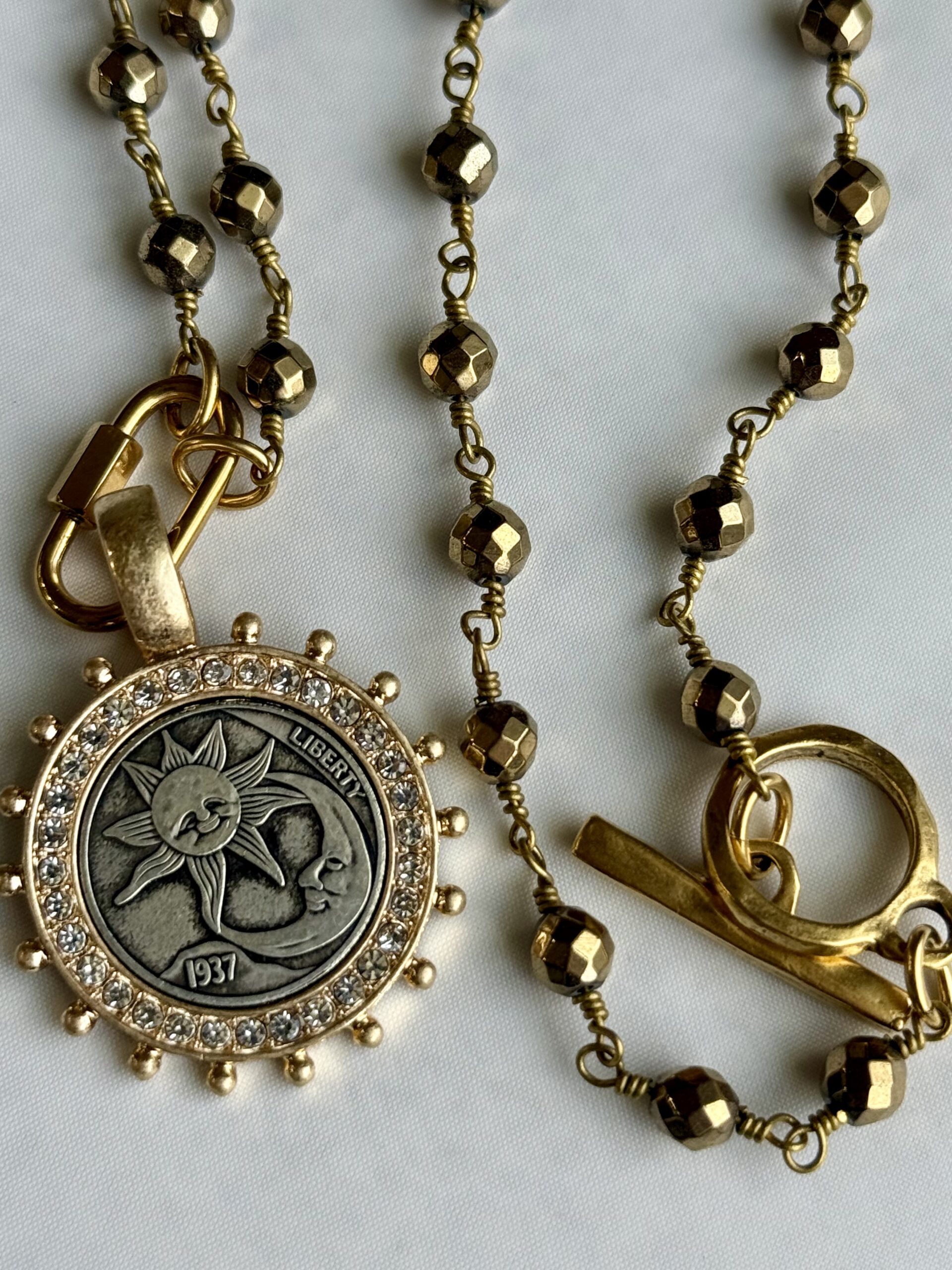 Celestial Sun & Moon Coin Necklace