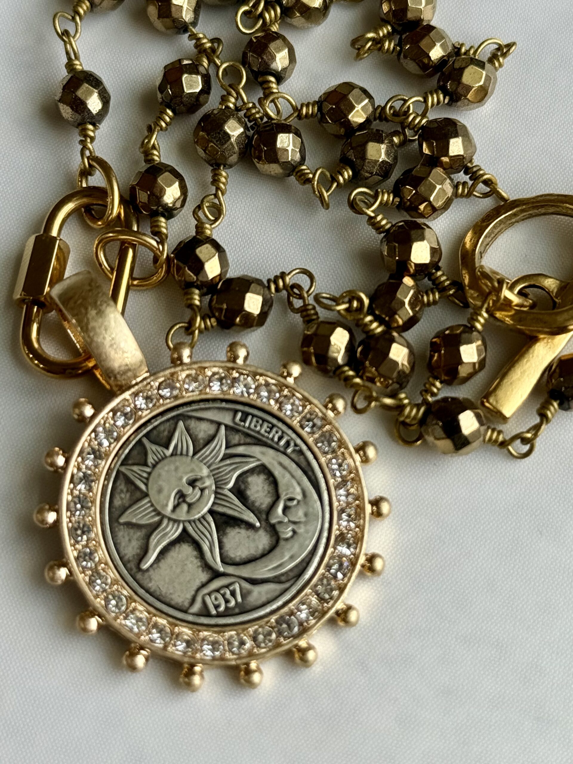 Celestial Sun & Moon Coin Necklace - Image 2