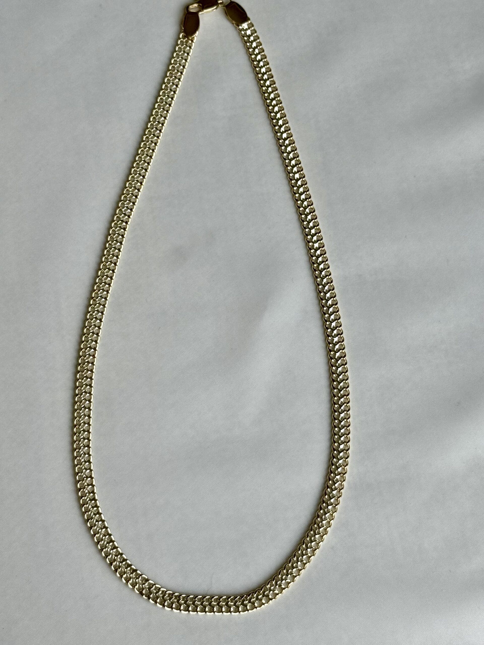 Mixed Metal Double Cuban Necklace - Image 4