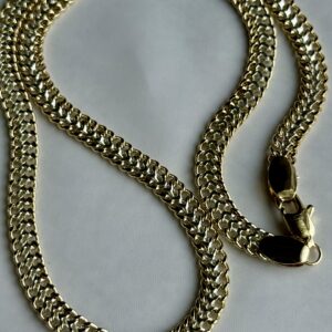 Mixed Metal Double Cuban Necklace