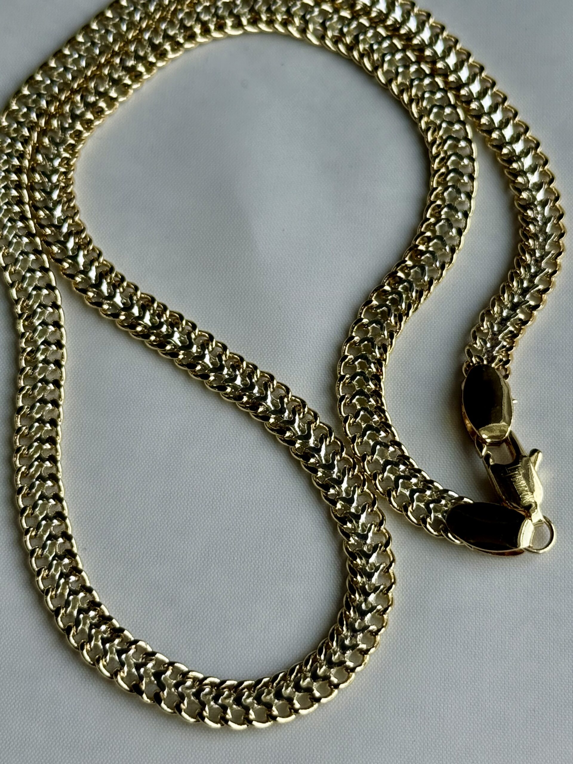 Mixed Metal Double Cuban Necklace