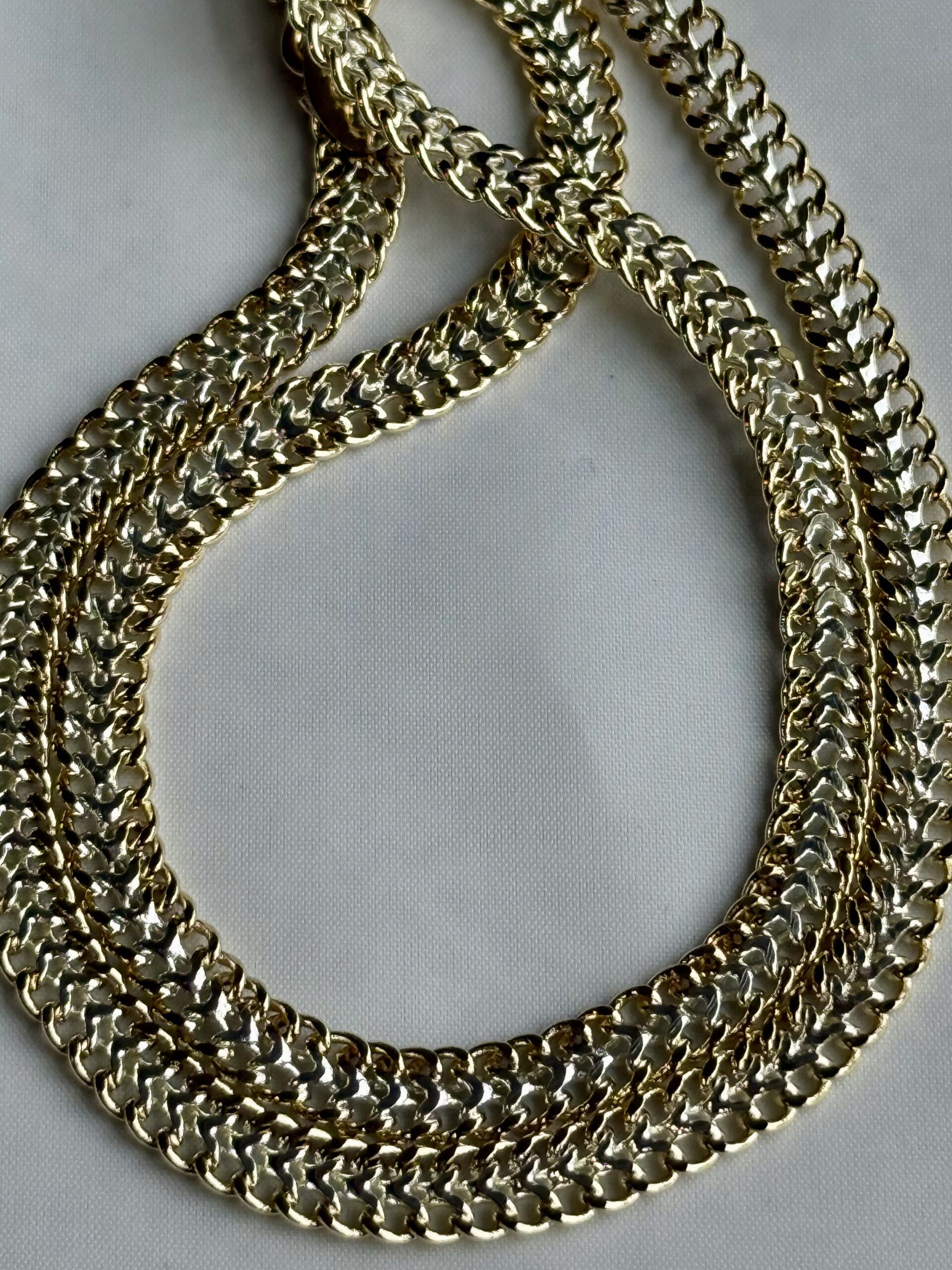 Mixed Metal Double Cuban Necklace - Image 3