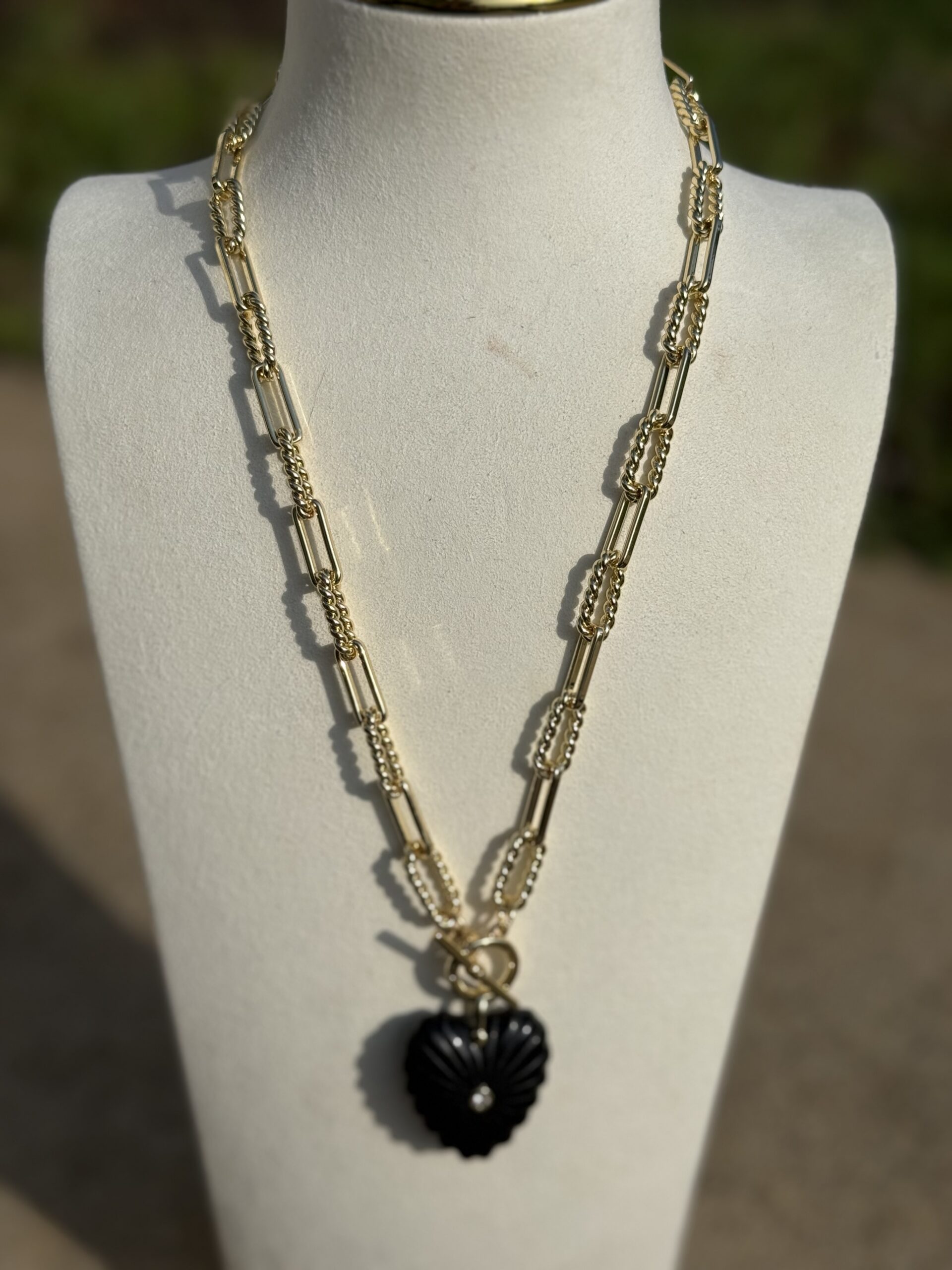 Carved Gemstone Flower Necklace - Image 10