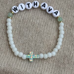 WITH AVA Opal Cross Bracelet
