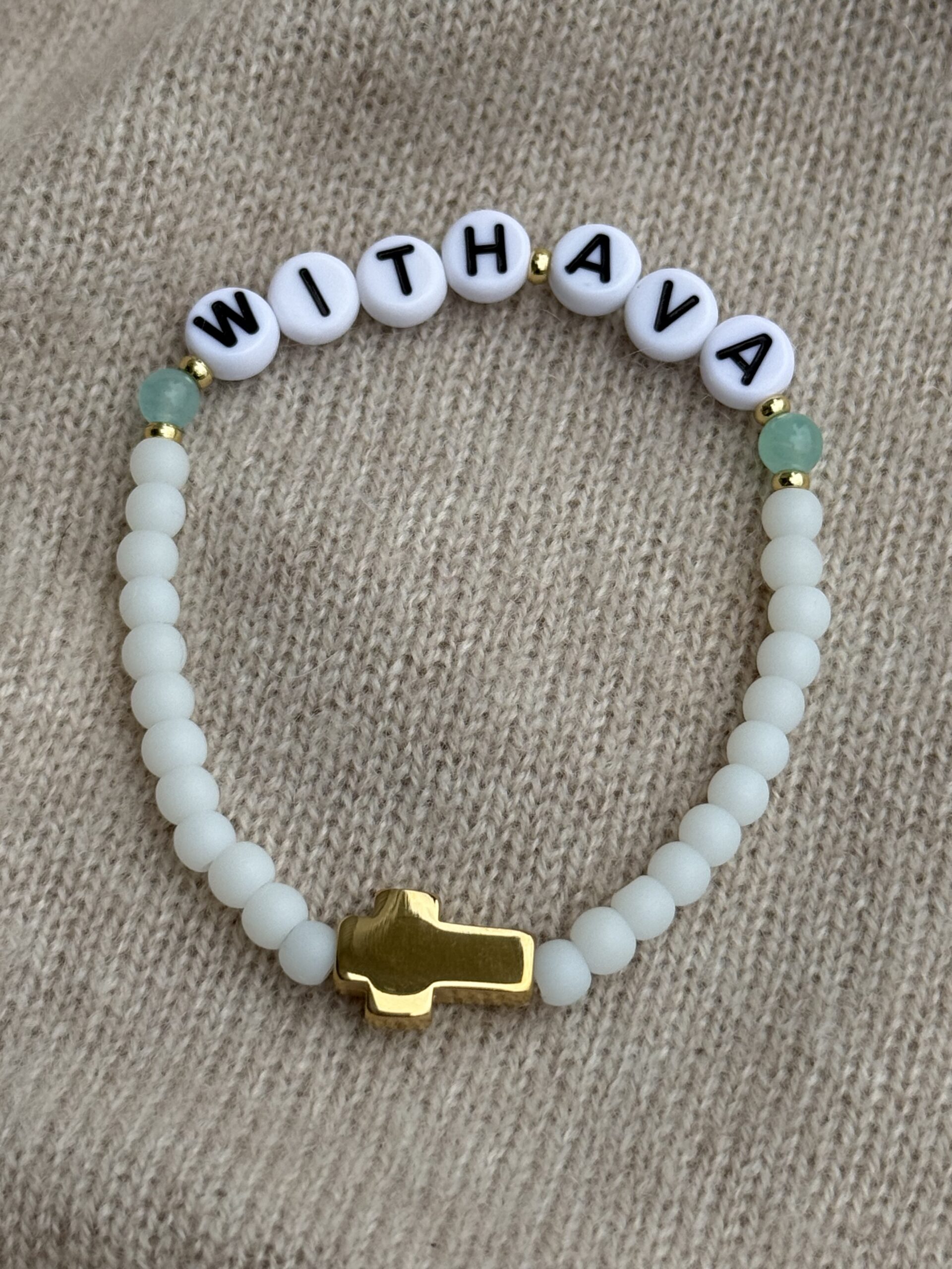 WITH AVA Cross Bracelet